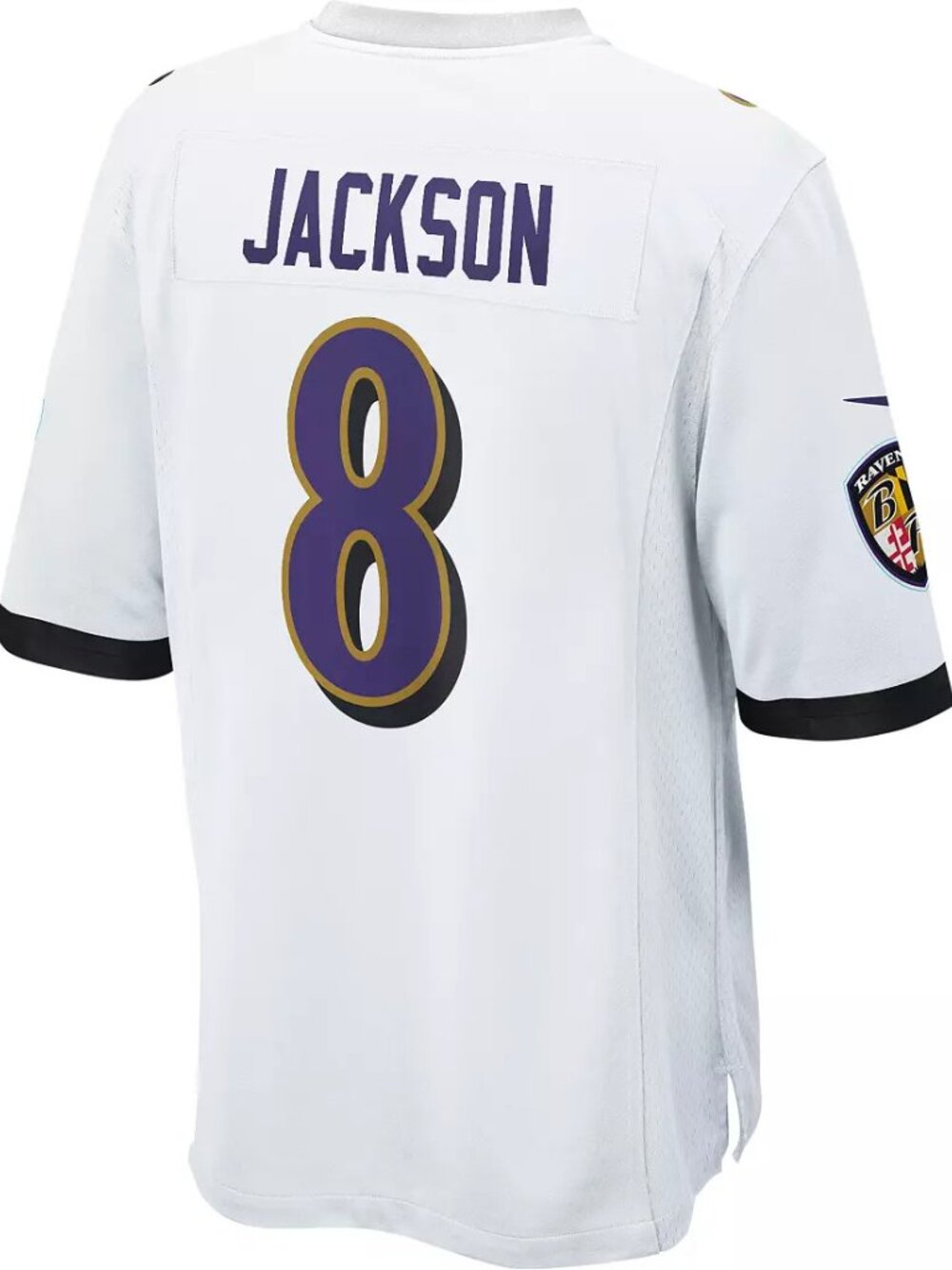 Nike Baltimore Ravens Lamar Jackson #8 White Game Jersey Men's Size XXL - Picture 2 of 3